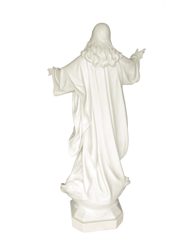 Statua Sacro Cuore di Gesù 85cm effetto Capodimonte