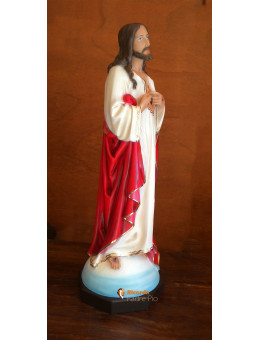 Statua Sacro Cuore di Gesù 60cm mani al petto