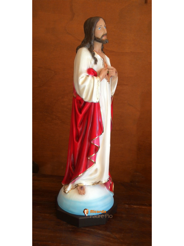 Statua Sacro Cuore di Gesù 60cm mani al petto