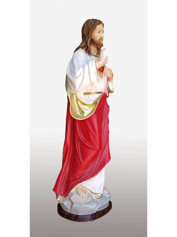 Statua Sacro Cuore di Gesù benedicente 60cm