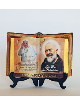 Libro aperto Papa Francesco 17x12cm