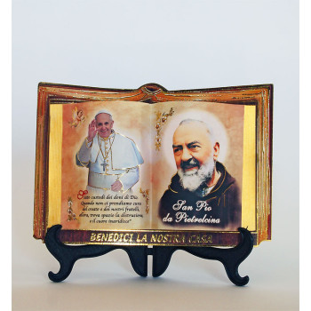 Libro aperto Papa Francesco 17x12cm