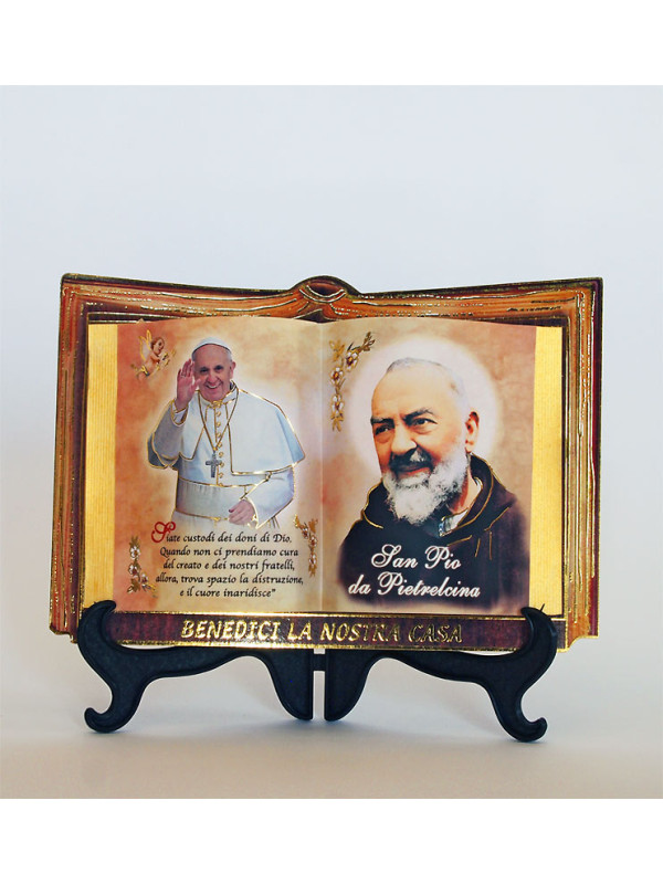 Libro aperto Papa Francesco 17x12cm