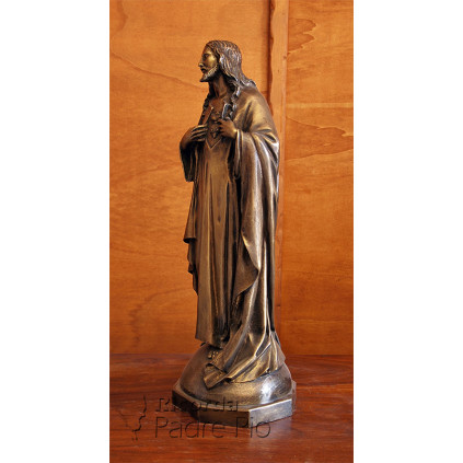 Statua Sacro Cuore di Gesù in Bronzo fuso 60cm