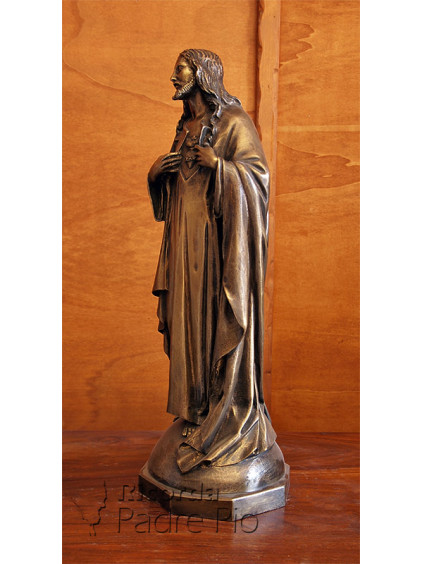 Statua Sacro Cuore di Gesù in Bronzo fuso 60cm