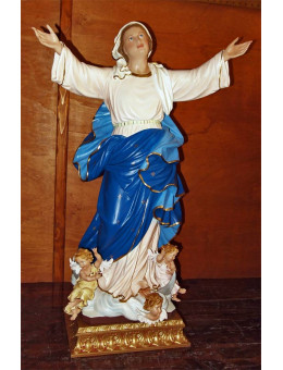 Statua Madonna della Assunta con Angeli cm 95