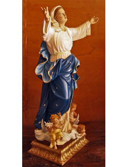Statua Madonna della Assunta con Angeli cm 95
