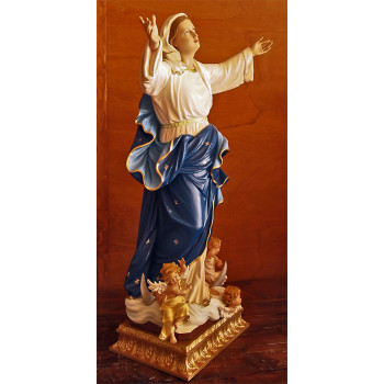 Statua Madonna della Assunta con Angeli cm 95
