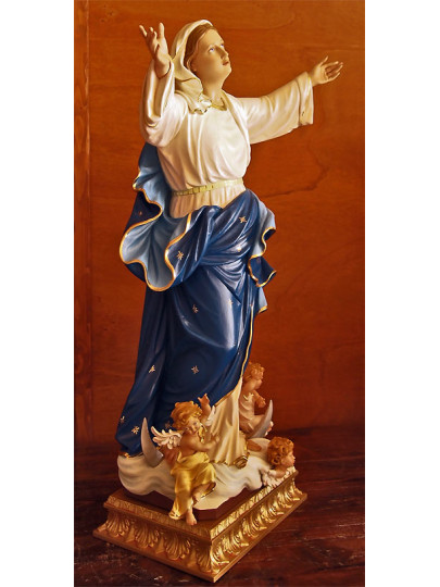 Statua Madonna della Assunta con Angeli cm 95
