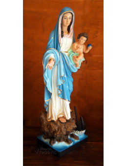 Statua Madonna dei pescatori, sulla roccia 75cm