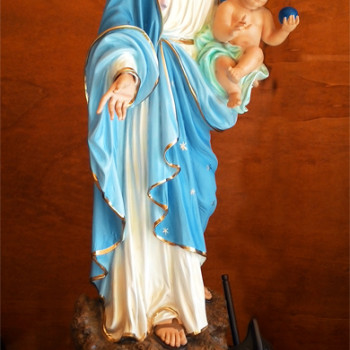 Statua Madonna dei pescatori, sulla roccia 75cm