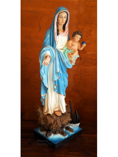 Statua Madonna dei pescatori, sulla roccia 75cm