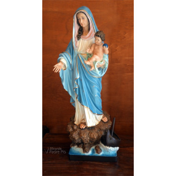 Statua Madonna dei pescatori, sulla roccia 40cm
