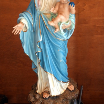 Statua Madonna dei pescatori, sulla roccia 75cm