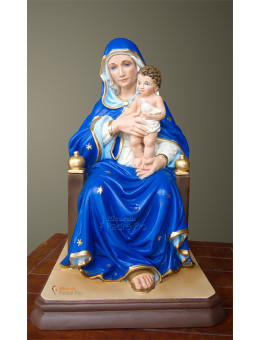 Statua Madonna seduta cm 31