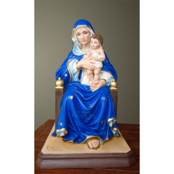 Statua Madonna seduta cm 31