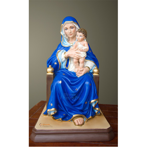 Statua Madonna seduta cm 31