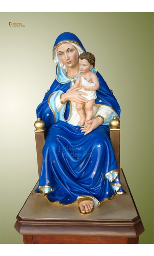 Statua Madonna seduta cm 60