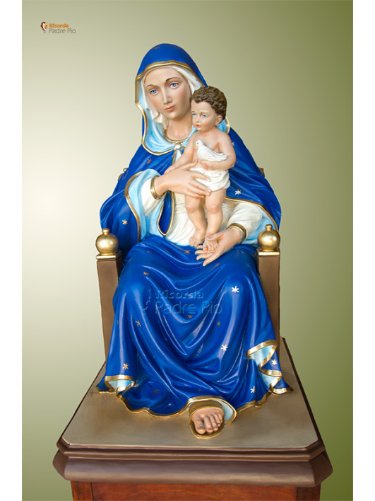 Statua Madonna seduta cm 60