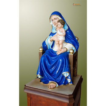 Statua Madonna seduta cm 60