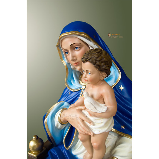 Statua Madonna seduta cm 60
