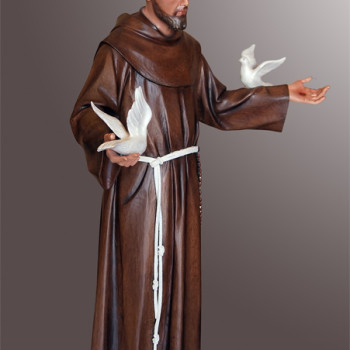 Statua San Francesco d'Assisi 140cm