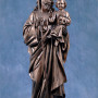 Statua San Giuseppe con Gesù bambino 85cm bronzato