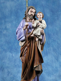 Statua San Giuseppe con Gesù bambino 85cm 