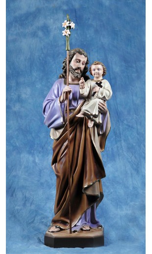 Statua San Giuseppe con Gesù bambino 85cm 