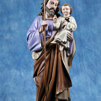 Statua San Giuseppe con Gesù bambino 85cm 