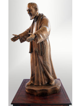 Statua Padre Pio bronzo  braccia aperte 60cm