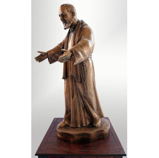 Statua Padre Pio bronzo  braccia aperte 60cm