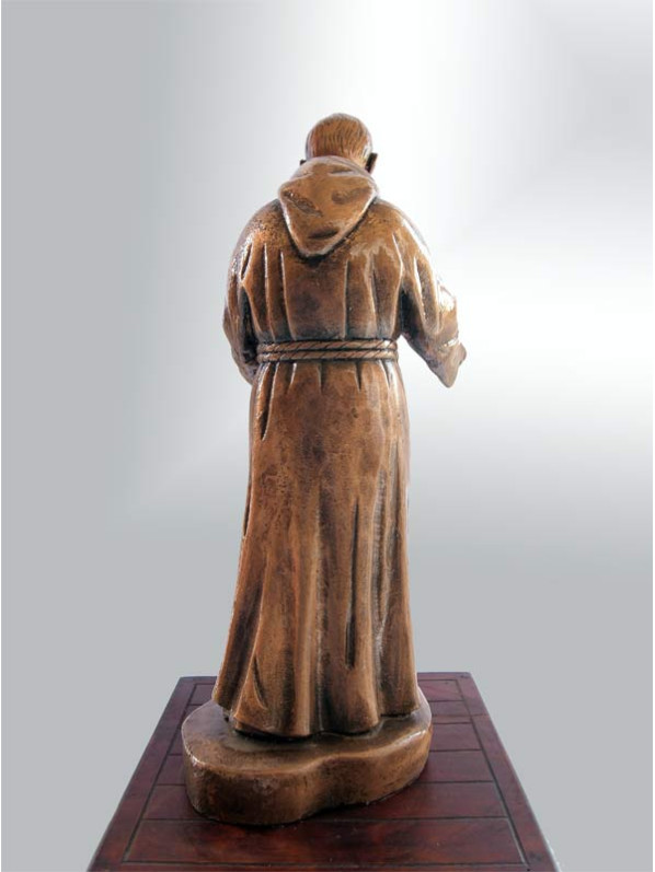 Statua Padre Pio bronzo  braccia aperte 60cm