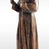 Statua Padre Pio Benedicente con stola in BRONZO fuso da 60cm a 90cm