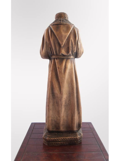 Statua Padre Pio Benedicente con stola in BRONZO fuso da 60cm a 90cm