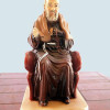 Statua Padre Pio seduto, colorato.