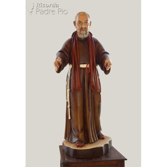 Statua Padre Pio accogliente 60 a 150cm