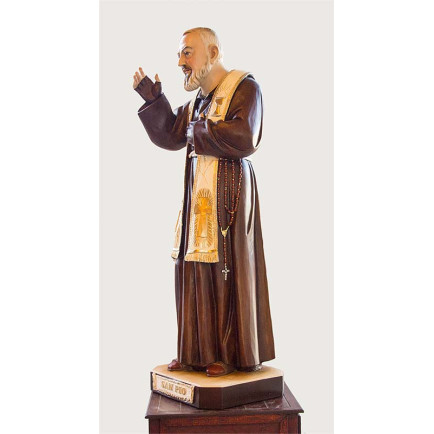 Statua Padre Pio Benedicente con stola color 92cm