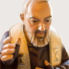 Statua Padre Pio Benedicente con stola color 92cm