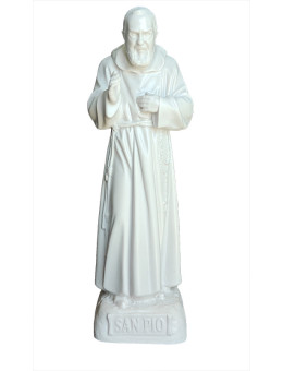 Statua Padre Pio Benedicente effetto Capodimonte 30cm