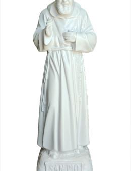 Statua Padre Pio Benedicente effetto Capodimonte 30cm