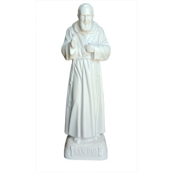Statua Padre Pio Benedicente effetto Capodimonte 30cm