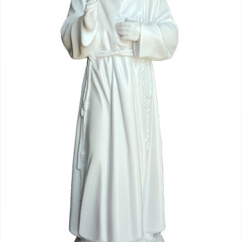 Statua Padre Pio Benedicente effetto Capodimonte 30cm