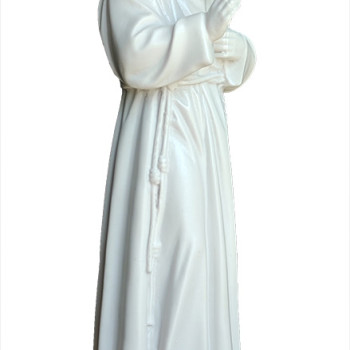 Statua Padre Pio Benedicente effetto Capodimonte 30cm