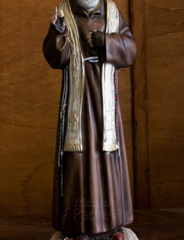Statua Padre Pio Benedicente con stola, 40cm