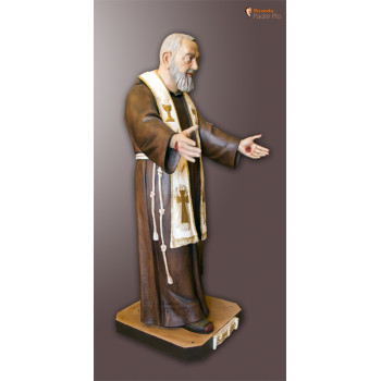 Statua Padre Pio Accogliente con stola 180cm