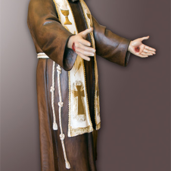 Statua Padre Pio Accogliente con stola 180cm