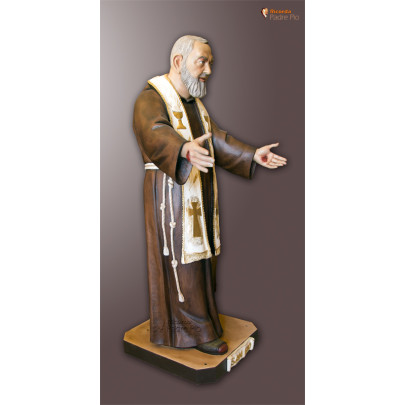 Statua Padre Pio Accogliente con stola 180cm