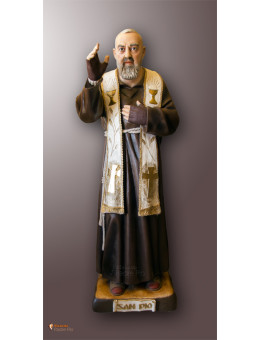 Statua Padre Pio Benedicente con stola 180cm