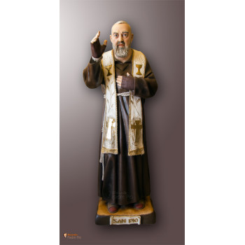 Statua Padre Pio Benedicente con stola 180cm